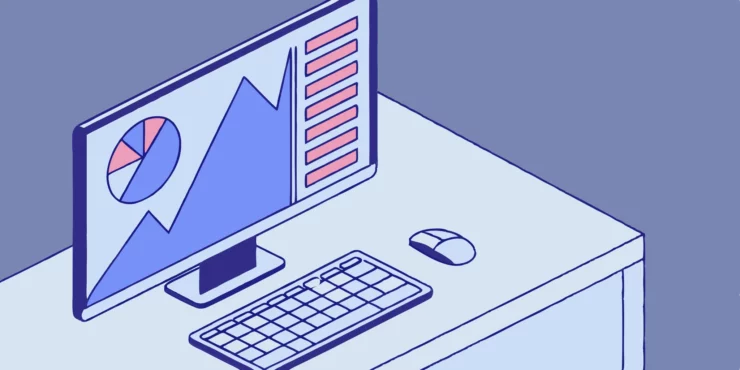AI summarizer tool analyzing research data on a computer screen.