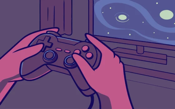 Gamer holding controller, unlocking Dark Matter camo.