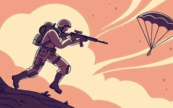 MW3 soldier with jetpack and classic rifle.
